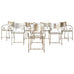 Set of Eight Metal Garden Dining Armchairs by Arhaus
