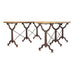 Pair of French Art Nouveau Style Triple Pedestal Bistro Tables