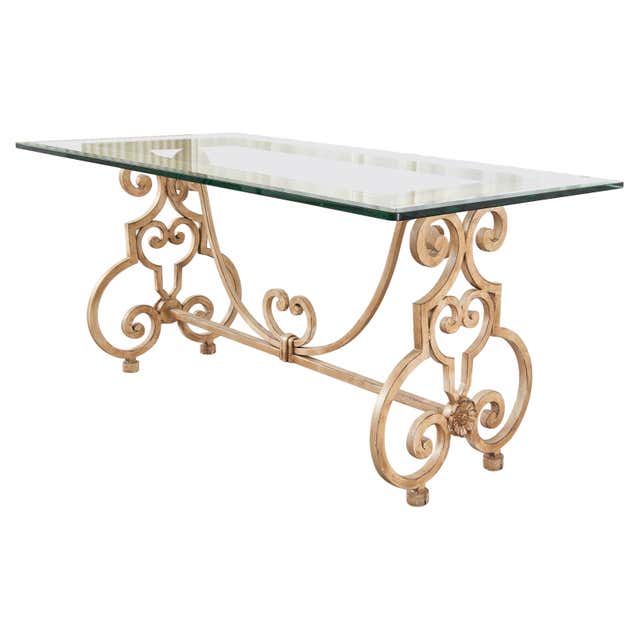 Spanish Colonial Style Iron Patio and Garden Dining Table