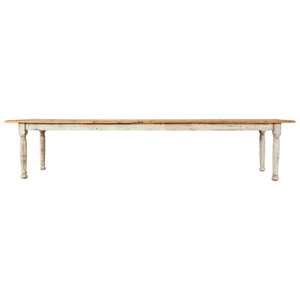 Country American Painted Pine Farmhouse Dining Table