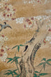 Japanese Meiji Two Panel Screen Song Birds in Sakura