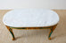 French Louis XV Style Oval Marble-Top Cocktail Table