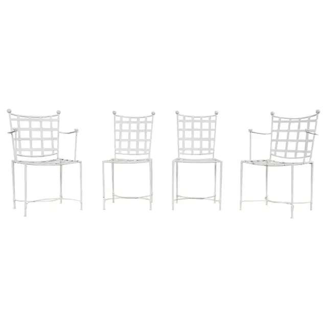 Set of Four Mario Papperzini for Salterini Garden Dining Chairs