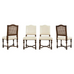 Set of Four French Louis XIV Style Walnut Dining Chairs