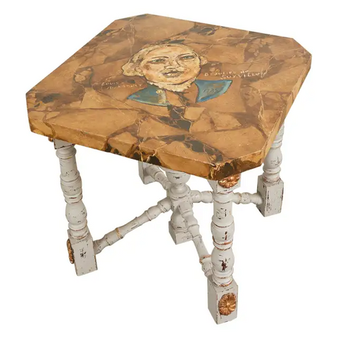 Louis XIV Style Center Table Painted by Artist Ira Yeager