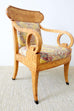Set of Twelve Baker Regency Style Burl Wood Klismos Armchairs