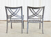 Set of Six Neoclassical Style Aluminum Garden Dining Armchairs