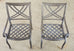 Set of Six Neoclassical Style Aluminum Garden Dining Armchairs