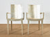 Set of Six Karl Springer JMF Silver Leaf Dining Chairs