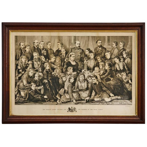 Her Majesty Queen Victoria and Members of the Royal Family Engraving