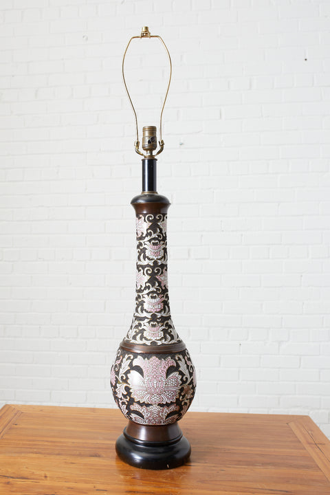 Mid Century Cloisonne Lamp by Wilshire House