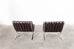 Pair of Midcentury Barcelona Chairs After Ludwig Mies Van der Rohe