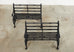 Pair of Coalbrookdale Serpent and Grape Pattern Iron Garden Benches