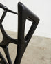 Pair of Italian Gio Ponti Style Ebonized Lounge Chairs