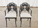 Set of Eight Art Nouveau Style Aluminum Garden Dining Armchairs