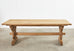 French Arts and Crafts Bleached Oak Farmhouse Dining Table