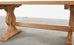 Country French Provincial Bleached Oak Farmhouse Trestle Dining Table