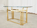Milo Baughman Style Mid-Century Gold Brass and Glass Console
