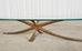 Michel Mangematin Oval Bronze Star Cocktail Coffee Table