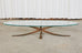 Michel Mangematin Oval Bronze Star Cocktail Coffee Table