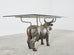 19th Century French Bronzed Iron Bull Dining Table