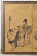 Japanese Edo Two Panel Screen Deities by Yokoyama Kazan