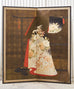 Japanese Showa Two Panel Screen Tagasode, 'Whose Sleeves?'