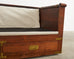 Mid-Century Marge Carson Mahogany Campaign Case Sofa Daybed