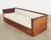 Mid-Century Marge Carson Mahogany Campaign Case Sofa Daybed