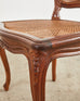 Set of Eight Louis XV Style Caned Walnut Dining Chairs