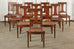 Set of Ten French Empire Mahogany Caned Dining Chairs