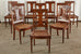 Set of Ten French Empire Mahogany Caned Dining Chairs
