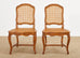 Set of Twelve Country French Provincial Fruitwood Caned Dining Chairs