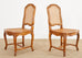 Set of Twelve Country French Provincial Fruitwood Caned Dining Chairs