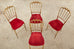Set of Four Italian Brass Chiavari Dining Chairs