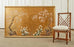 Japanese Byobu Style Four Panel Mounted Screen Cherry Blossoms
