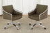 Set of Eight Bert England Midcentury Swivel Steel Armchairs