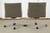 Set of Eight Bert England Midcentury Swivel Steel Armchairs