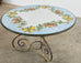 Italian Amalfi Style Glazed Stone and Iron Painted Garden Table