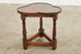 Country English Style Oak Clover Shaped Cricket Table