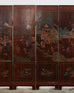 Chinese Export Lacquered Six Panel Coromandel Landscape Screen