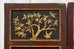 Chinese Qing Four Panel Lacquered Incised Coromandel Screen