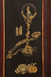 Chinese Qing Four Panel Lacquered Incised Coromandel Screen