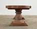 Grand Country French Oak Farmhouse Dining Table Demilune Ends