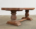 Grand Country French Oak Farmhouse Dining Table Demilune Ends