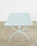 Neoclassical Style Iron Curule Leg Garden Dining Table