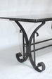 Italian Wrought Iron and Black Marble Dining Table