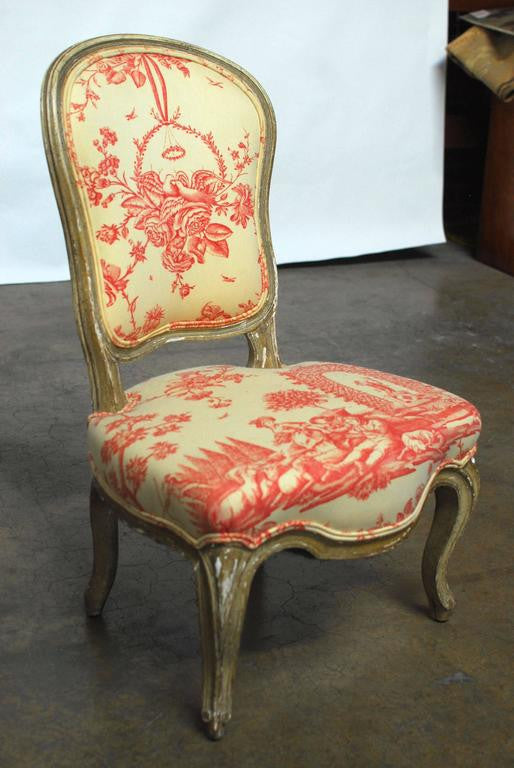 Louis XVI Antique Swivel Slipper Chair - Prudence Designs & Events