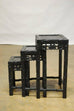 Set of Three Chinese Ebonized Nesting Tables