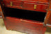 Chinese Red Lacquer Cabinet with Display Shelf